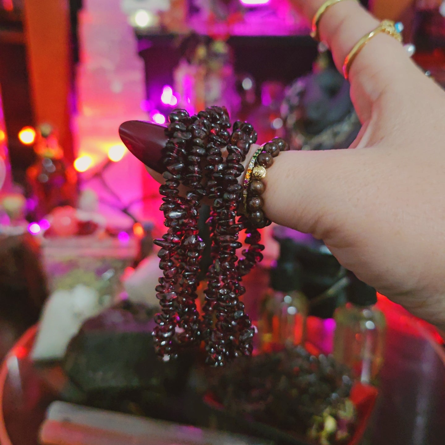 Garnet Crystal Bracelet