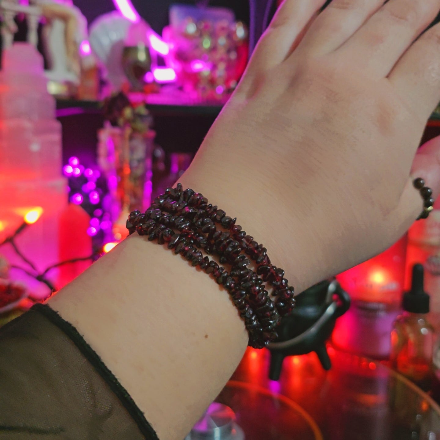 Garnet Crystal Bracelet