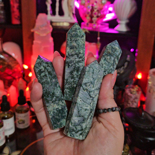 Moss Agate Towers - Earth’s Enchanted Essence