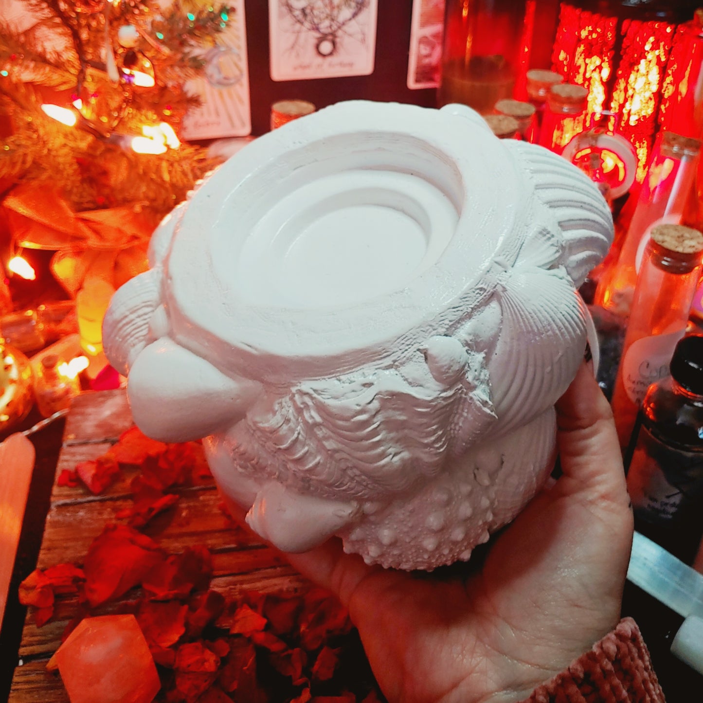 Aphrodite/ Venus Sea shell offering dish/ Candle Holders